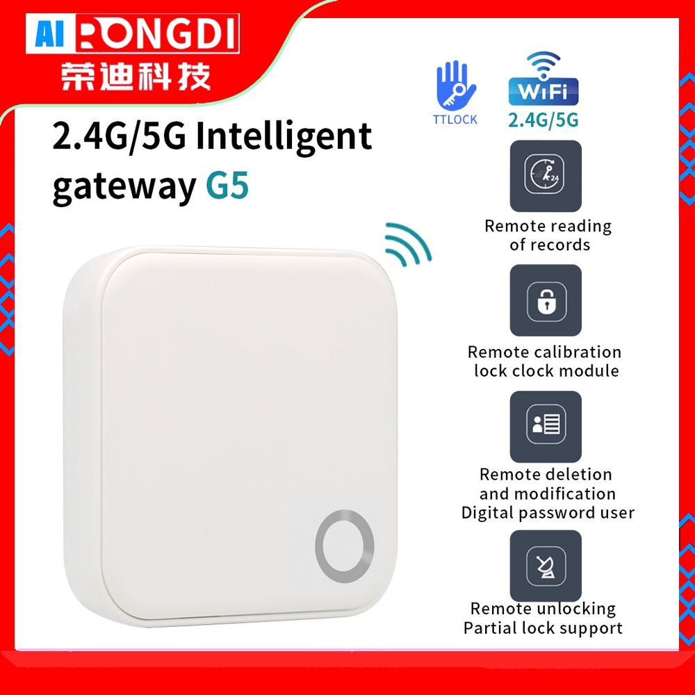 TTLOCK สมาร์ทเกตเวย์ล็อครีโมทคอนโทรล Dual Band Wi-Fi Hub 5G & 2.4G TThotel APP Alexa Google