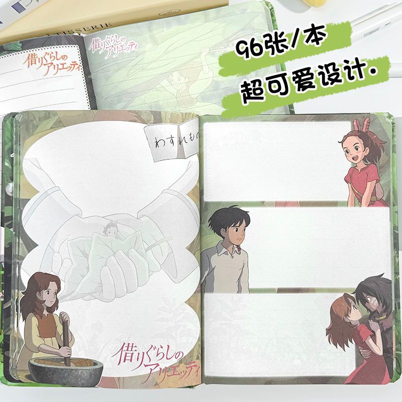 Hayao Miyazaki Series Princess Cartoon Hard Shell Notebookสมุดระบายสีหนาคู่มือมูลค่าสูงน่ารักA5สีไดอารี่