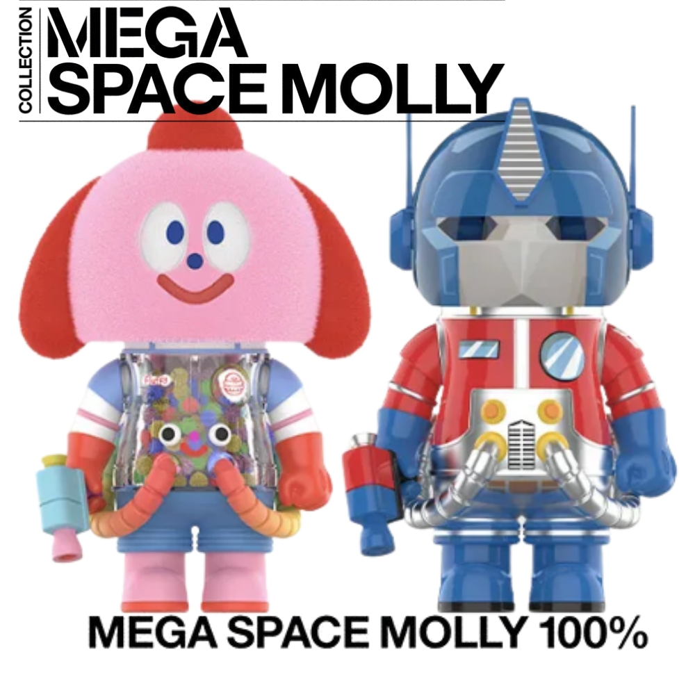 MEGA SPACE MOLLY 100% Anniversary 4 Series Blind Box Mega Space Molly V4 Optimus Prime Jon Burgerman Lalacompany-DurianMan Christmas2024 Smitten Love