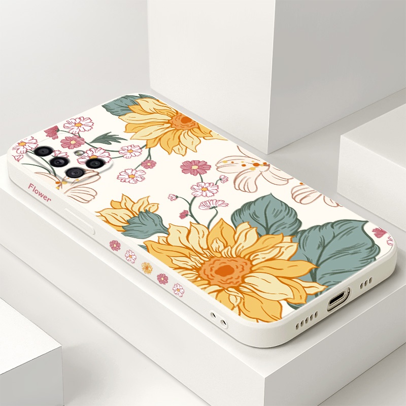 SAMSUNG เคสโทรศัพท์สําหรับSamsung Galaxy A71 A51 A31 A21S A11 A50 A30 A30S A20 A20S A10 4G 5G Note 20 Ultraปลอกดอกทานตะวัน