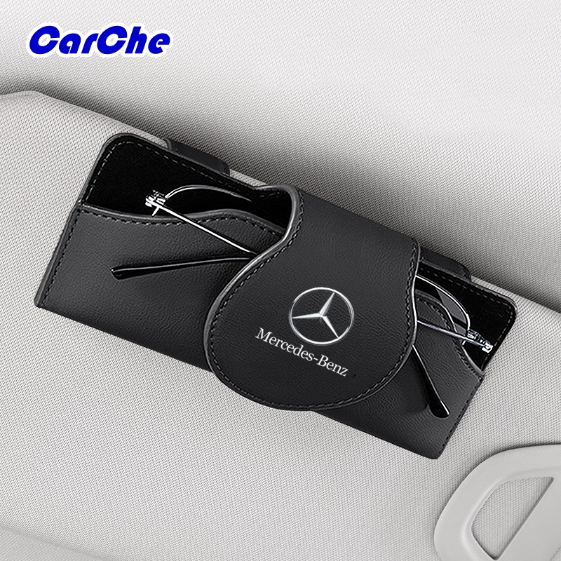 CARCHE กล่องแว่นกันแดด ติดที่บังแดด ล่องแว่นกันแดดรถยนต์ อุปกรณ์เสริมในรถยนต์ สำหรับ Mercedes Benz