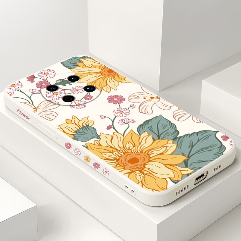 เคสโทรศัพท์ดอกทานตะวันสําหรับ Huawei Honor X9B X9A X9C X8 X8B X7B X6B Y8P Y7A 4G 5G Creative Design 