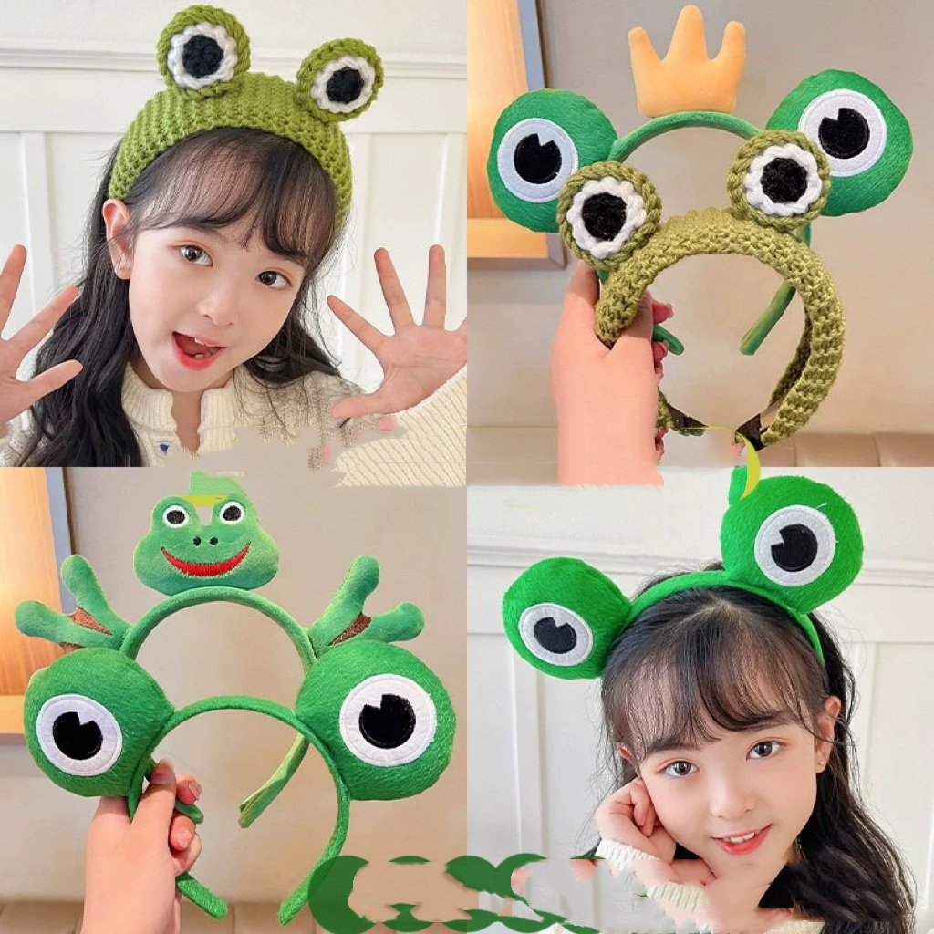 สไตล์เกาหลี All-Match Super น่ารัก Big Eyes กบแถบคาดศีรษะ Niche Design ถัก Plush Face Wash ที่คาดผมสไตล์ที่ไม่ซ้ํากันอินเทรนด์น่ารักการ์ตูนตลก Anti-Slip Headwear หญิง