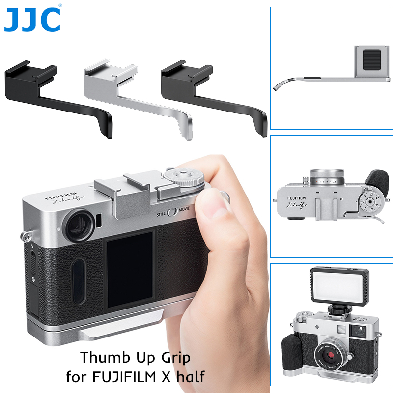 JJC Thumb Grip สําหรับ Fujifilm X ครึ่ง Fuji xhalf กล้องโลหะ Finger Grip ฝาครอบรองเท้าร้อน Grip พร้อมที่ยึดรองเท้าเย็น