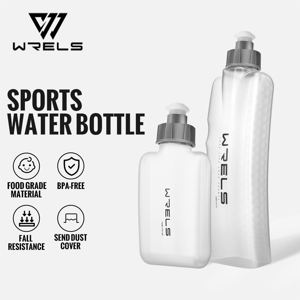 WRELS ขวดน้ําโปร่งใสโค้ง 190ml/350ml Pp วัสดุไม่มีกลิ่นปลอดภัยและปลอดสารพิษ #SH10