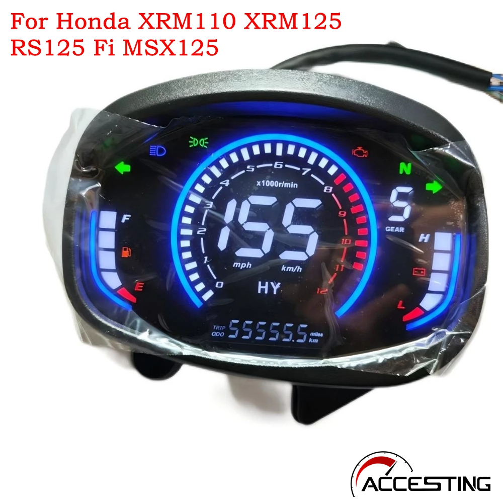 Honda XRM 110 XRM 125 RS 125 Fi MSX125 Speedometer ดิจิตอลเครื่องมืออิเล็กทรอนิกส์ Digital Speedomet