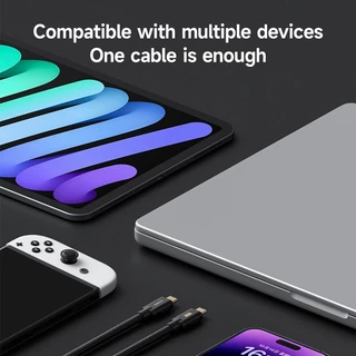 Hagibis USB4 Soft Cable 80Gbps 8K60Hz USB C ถึง USB C สาย PD3.1 240W Fast charging Type-C สําหรับ Macbook Pro แล็ปท็อปโทรศัพท์มือถือ