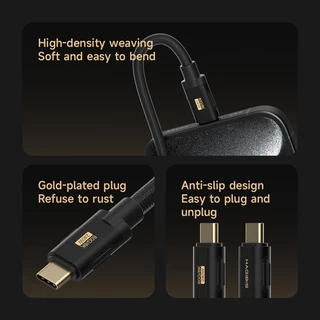 Hagibis USB4 Soft Cable 80Gbps 8K60Hz USB C ถึง USB C สาย PD3.1 240W Fast charging Type-C สําหรับ Macbook Pro แล็ปท็อปโทรศัพท์มือถือ