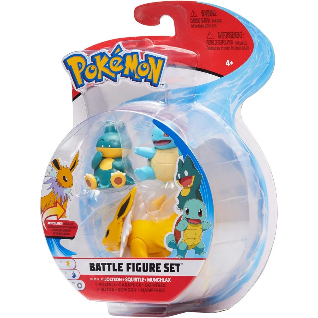 Pokemon Battle Figure 3 Pack - Jolteon, Squirtle & Munchlax
