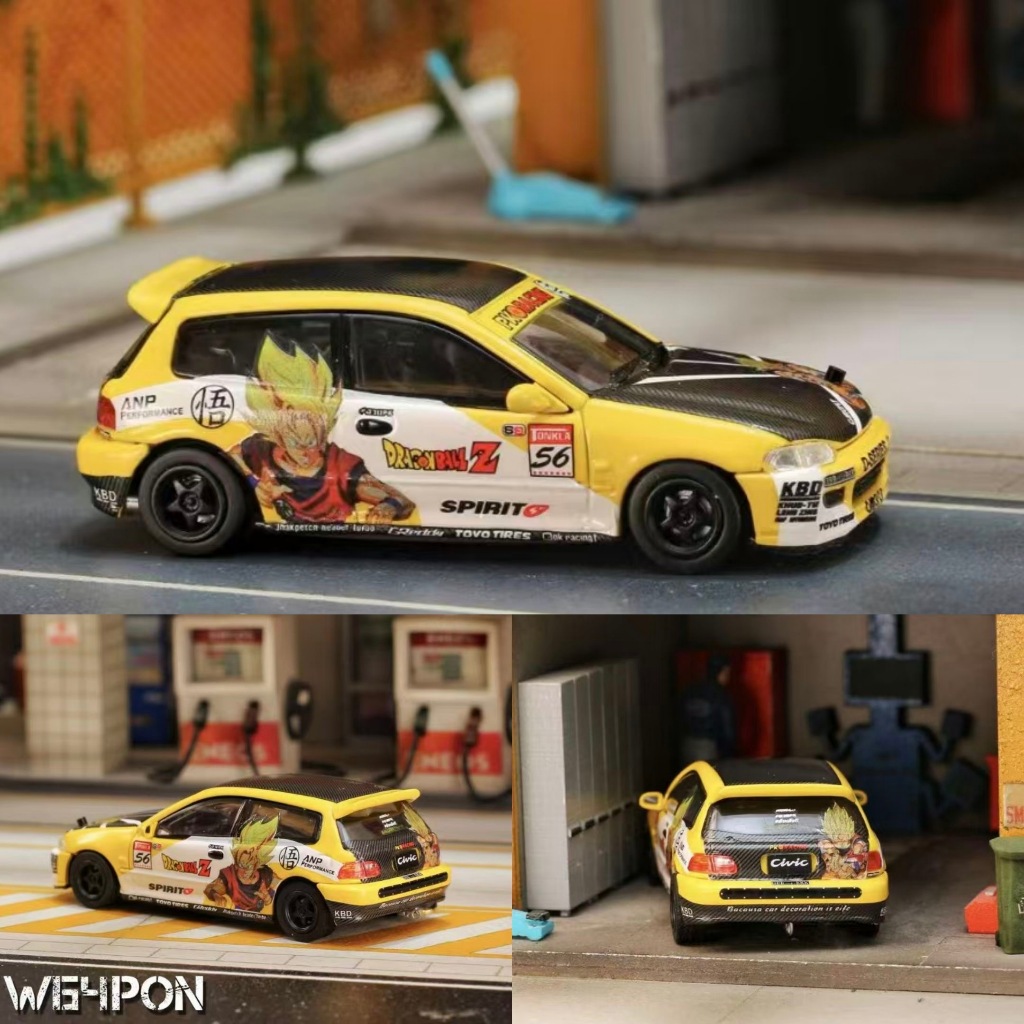 Street Weapon-SW 1/64 Honda Civic EG6 รถจําลองขนาดเล็ก Scale รถรุ่นเด็กคอลเลกชันเครื่องประดับของเล่นรถของขวัญ#peetyeee