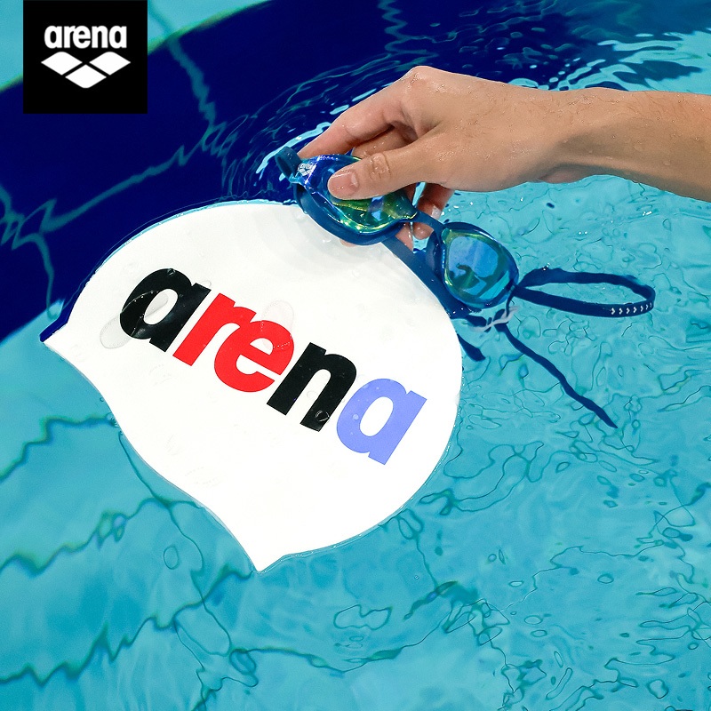 Arena หมวกว่ายน้ำซิลิโคน ยืดหยุ่นสูง กันน้ำ สวมใส่สบาย ขนาดใหญ่พิเศษ