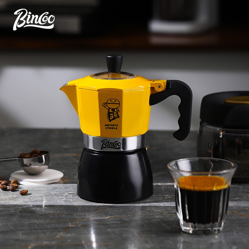 Bincoo Double Valve Moka Pot Set Concentrate Extraction Coffee Machine หม้อกาแฟขนาดเล็กเตาทําความร้อนไฟฟ้า ราคา ถูกที่สุด ดีลบีเคเค แกลเลอรีภาพที่ 3