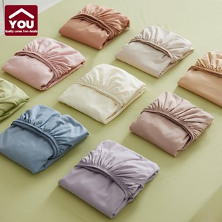 【YOU】ผ้าปูที่นอนCotton100% ผ้าปูที่นอนสีพื้น ผ้าปูที่นอน6ฟุต…