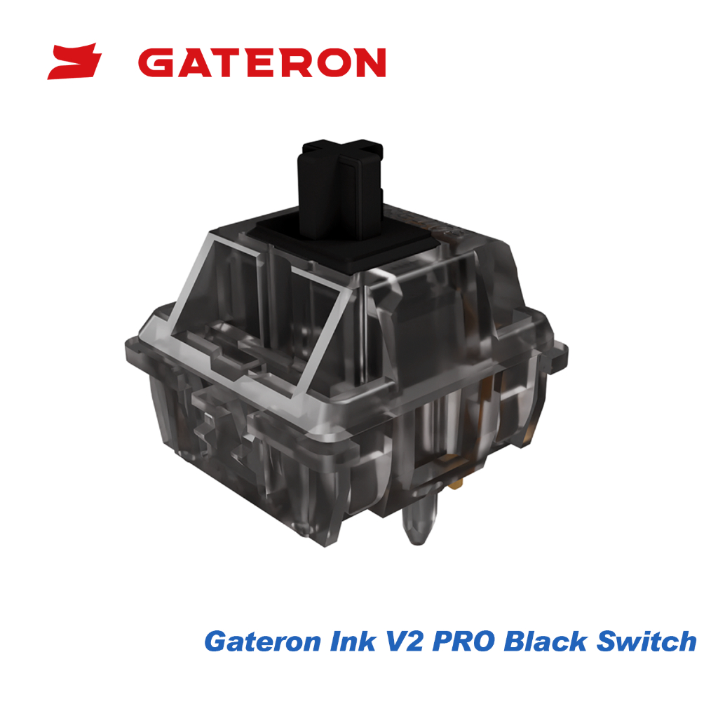 GATERON Ink V2 Pro Black Keyboard Switches Linear 5 Pins Pre Lubed Mechanical Keyboard
