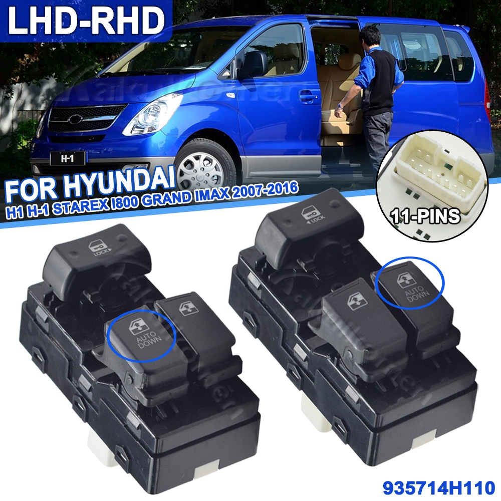 LHD RHD สําหรับ Hyundai H1 Starex I800 Grand IMax 2007-2016 Auto Power Window สวิทช์ควบคุม 93570-4H000WK 93571-4H110