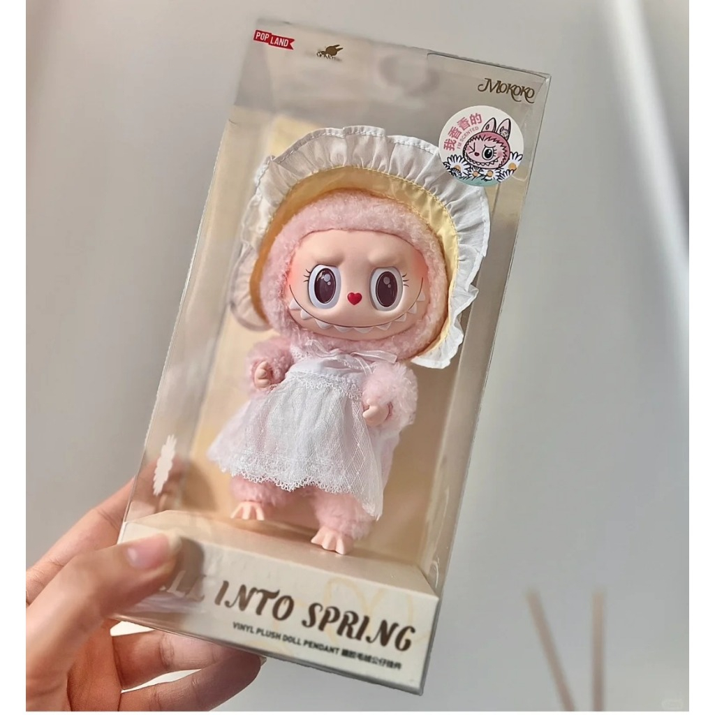 PopMart Labubu The Monsters Mokoko FALL INTO SPRING ของเล่นตุ๊กตาจี้หายาก