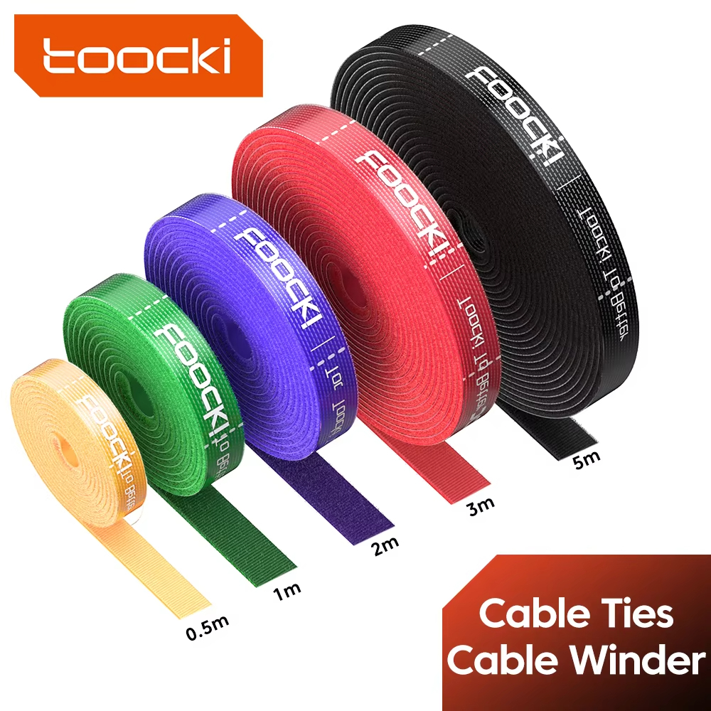 Toocki Cable Organizer การจัดการสายเคเบิล Tearable Organizador สาย Winder Ties อุปกรณ์เสริมโทรศัพท์สายไฟ Organizer และสายเคเบิล