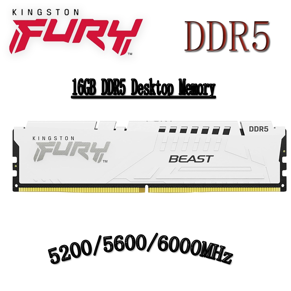Kingston Fury Beast DDR5 RAM 16GB DDR5 5200/5600/6000MHz หน่วยความจําเดสก์ท็อป DIMM คอมพิวเตอร์ RAM