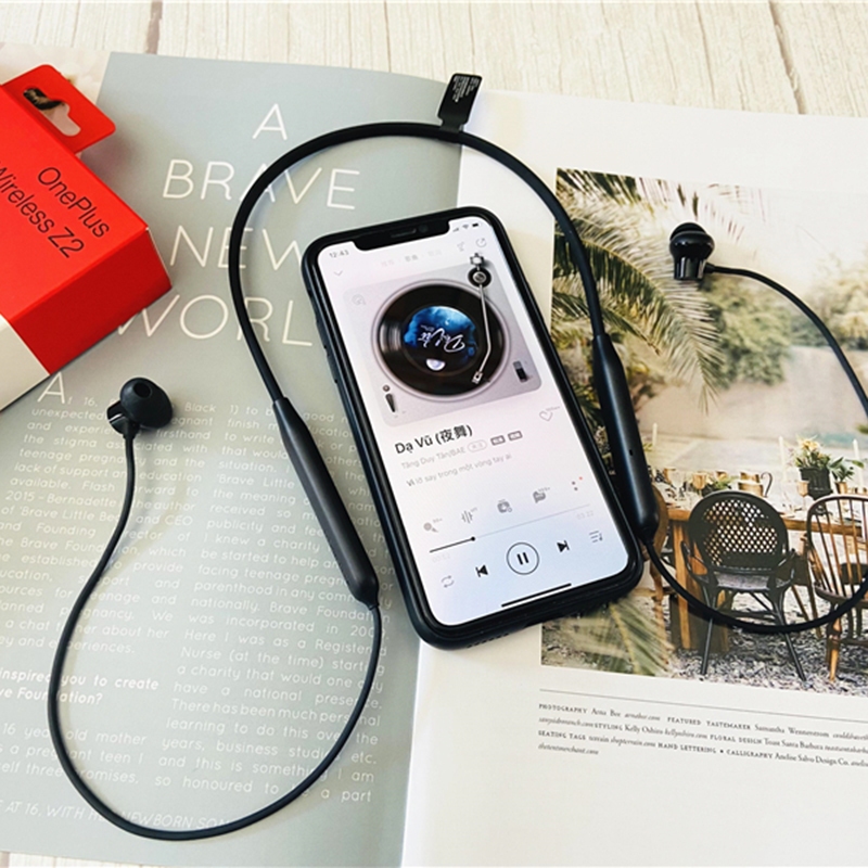 Oneplus Bullets ไร้สาย Z2 หูฟังคอ IP55 บลูทูธแม่เหล็กควบคุมไมโครโฟนชุดหูฟัง AI Noise Cancelling สําหรับ 1 + 13 12 11 9 ACE 2 3 Pro - รูปที่ 6