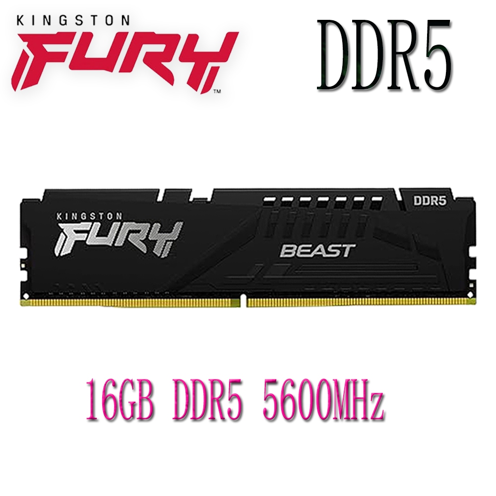 Kingston Fury Beast DDR5 RAM 16GB DDR5 5600MHz KF556C40BB-16 หน่วยความจําเดสก์ท็อปคอมพิวเตอร์ PC RAM