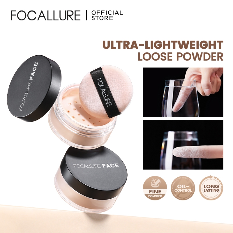 FOCALLURE  แป้งฝุ่น ควบคุมความมัน  แป้งเซ็ทติ้ง  (เนื้อเนียนละเอียด , สัมผัสบางเบา , เครื่องสำอาง)
