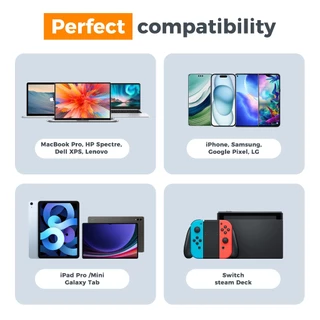 TESSAN 60W Fast Charge USB C ถึง USB C Type C สายชาร์จเร็วสําหรับโทรศัพท์ แล็ปท็อป 1 เมตร