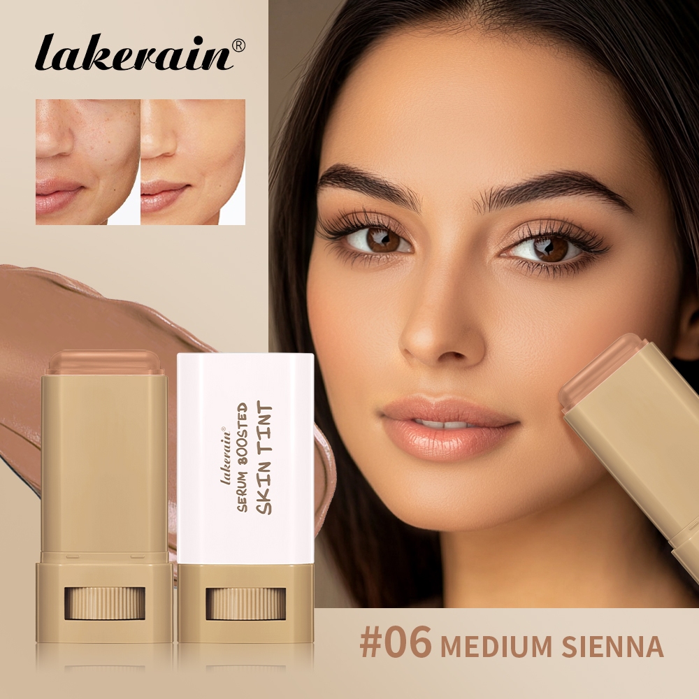 รองพื้นแบบแท่งเลคเรน 3 ใน 1 | เซรั่ม Boosted Skin Tint & Moisturizer | ปกปิดตามธรรมชาติ เนื้อ เนียน สําหรับสีผิวสม่ําเสมอ | แต่งหน้าท่องเที่ยว