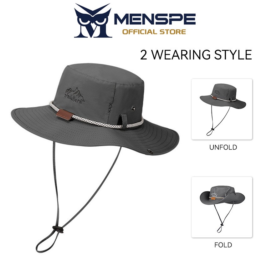 MENSPE หมวกกลางแจ้งและเดินป่า  แห้งไว ระบายอากาศดี สวมใส่สบาย