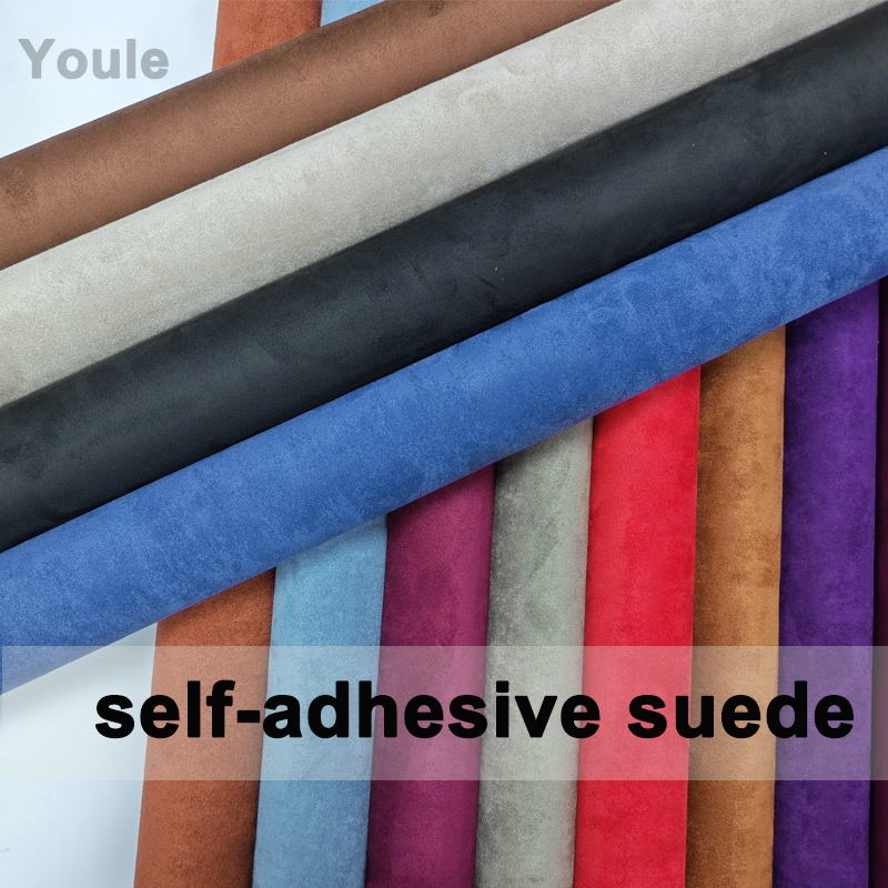 0.8 มม. หนา 50x150 ซม. ผ้าหนังกลับกันลื่นเกรดพรีเมี่ยม สำหรับหุ้มตกแต่งภายในรถยนต์ ติดเองได้ ไม่ต้องใช้กาว!