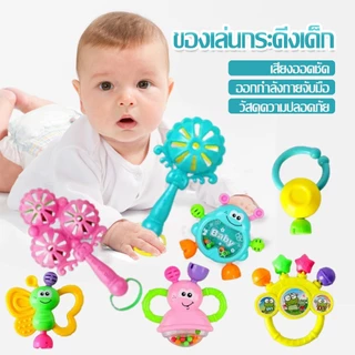 ชุด 7 ชิ้นของเล่นเด็กกระดิ่ง 3/6/9/12 เดือนของเล่นเด็กกระดิ่งมือโยกของเล่น