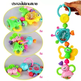 ชุด 7 ชิ้นของเล่นเด็กกระดิ่ง 3/6/9/12 เดือนของเล่นเด็กกระดิ่งมือโยกของเล่น