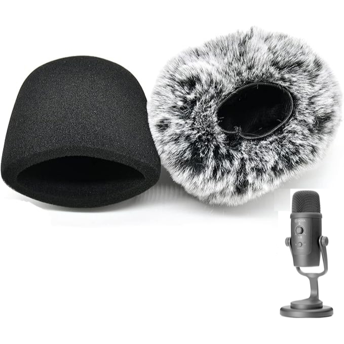 โฟมขนสัตว์ไมโครโฟนกระจกสําหรับ BOYA PM500, PM500, ฝาครอบลมไมค์, กระจก Muff สําหรับ BOYA PM500 ไมโครโ