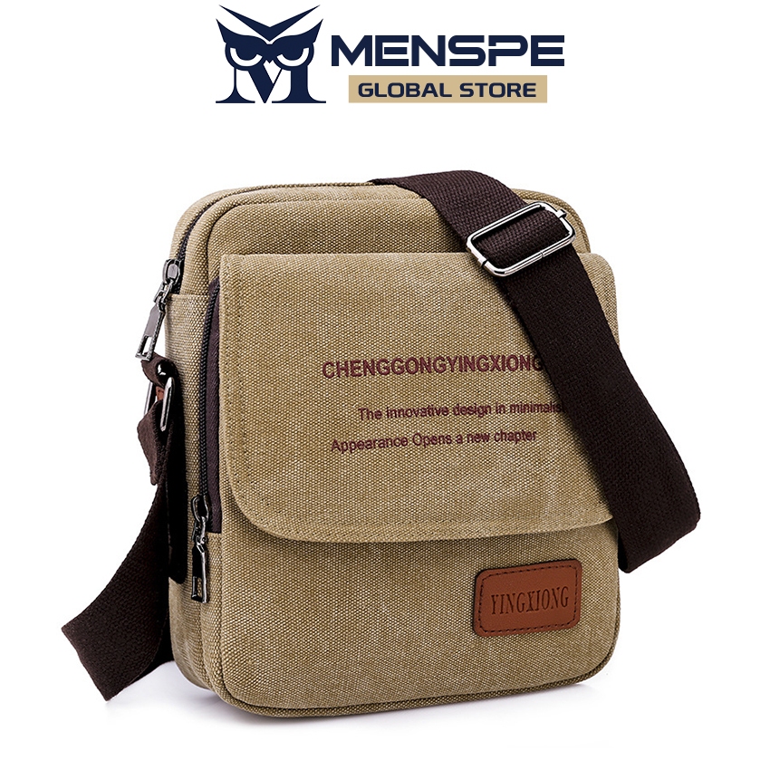 MENSPE แฟชั่นกระเป๋าผ้าใบกันน้ำกระเป๋าMessenger