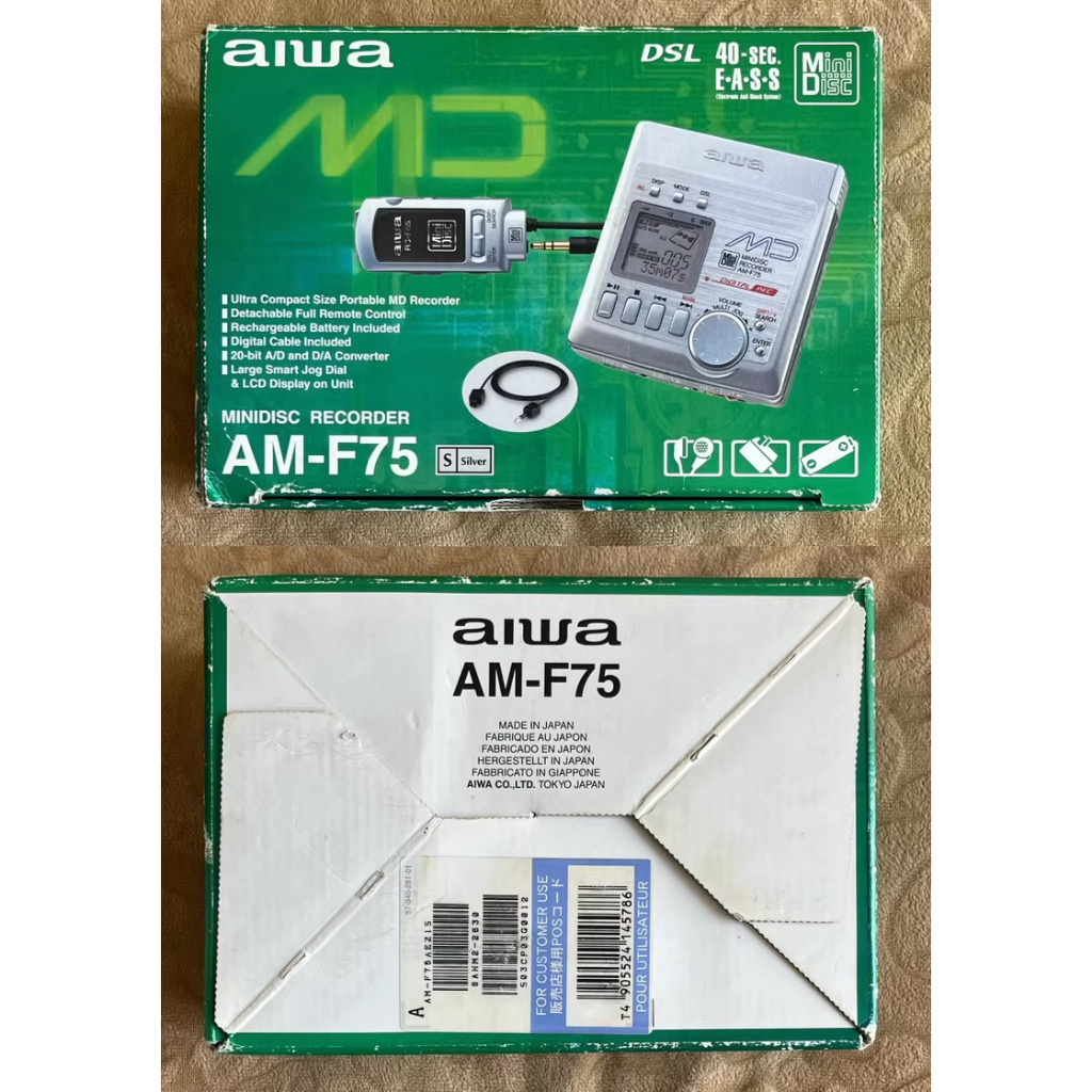 Brand - New Full - Set Aiwa AM - F75 MD Recorder & Player