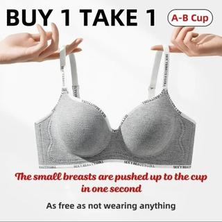 【Buy 1 Take 1】Seamless Underwear for Women, Small Chest, Push-Up 32-38AB CUP Thickened Underwear Women's Small Breasts Push Up Bra B30 Comfort Bridal Womenswear Innerwear