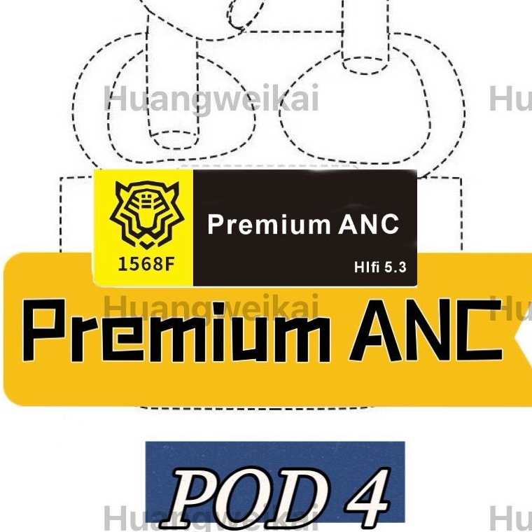 2025Tiger 1568F HIFI 5.3 TYPE-c Gen 4 ANC จริงพรีเมี่ยม Gen4 Pro 2 Rename GPS หูฟังไร้สายบลูทูธ TWS 
