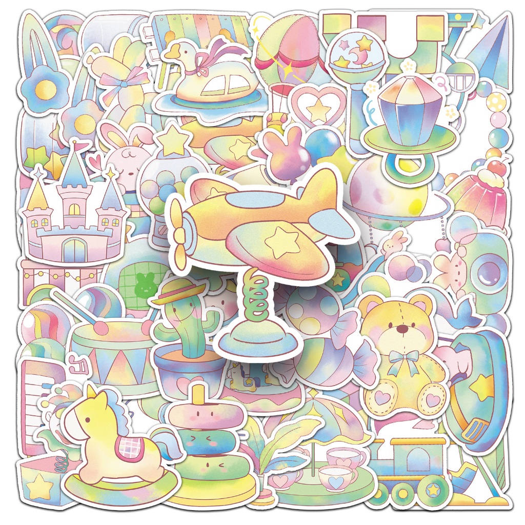 ตลก 50 ชิ้นการ์ตูนในวัยเด็ก Candy Journal สติกเกอร์สําหรับแล็ปท็อปสมุดภาพ Art Journal หมวกกันน็อคสติกเกอร์ Graffiti กันน้ํา DIY