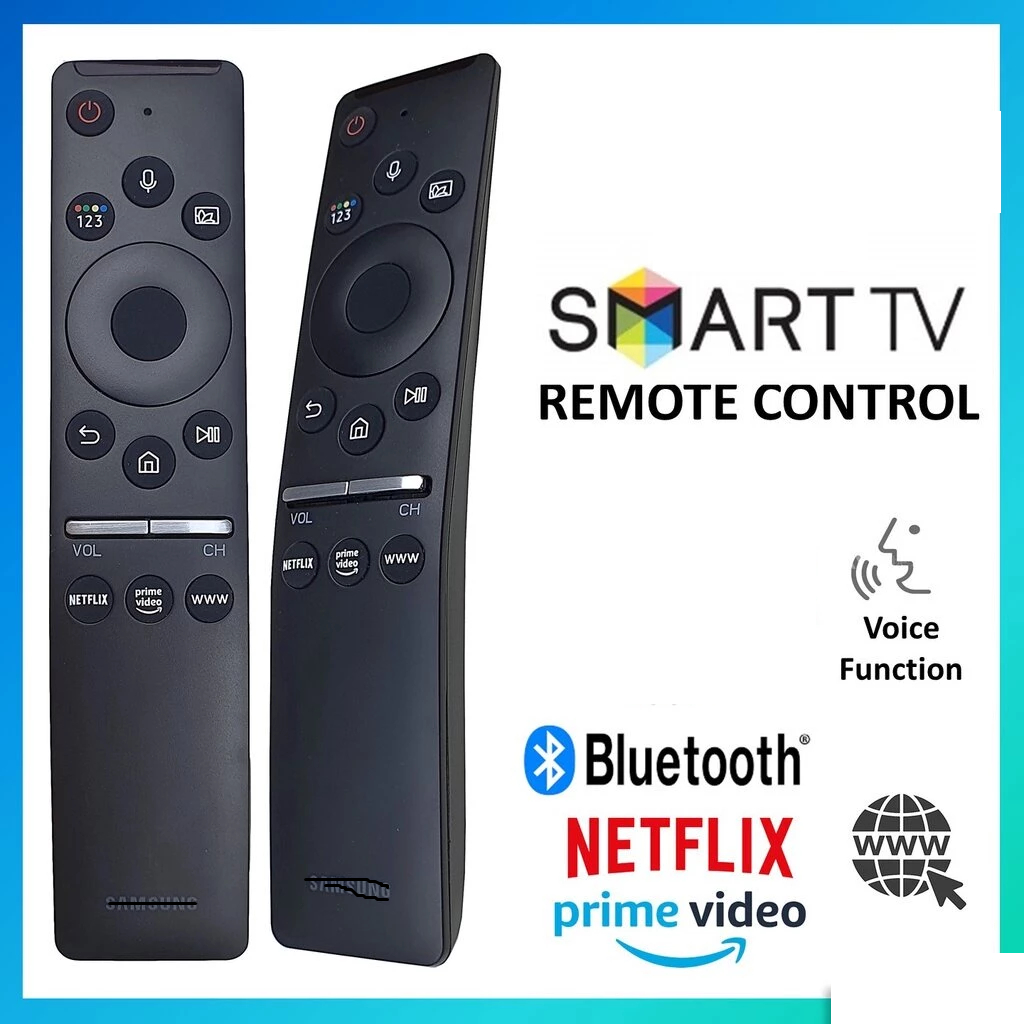 ** SAMSUNG Netflix Prime Video รีโมทคอนโทรลสมาร์ททีวี ฟังก์ชั่นเสียง Wiith (BN59-01312F)