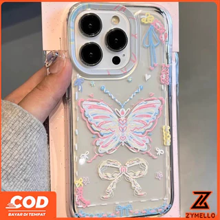 สําหรับOPPO Reno16F 16Pro 15F 15ProMax 14F 14Pro 13F 13Pro 12F 12Pro 11F 11Pro 10Pro 8T 8Z 7Z 6Z Simple graffiti Lineผีเสื้อกันกระแทกTPUเคสโทรศัพท์