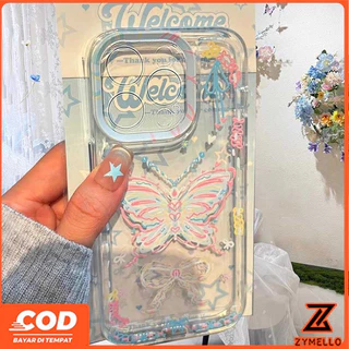 สําหรับOPPO Reno16F 16Pro 15F 15ProMax 14F 14Pro 13F 13Pro 12F 12Pro 11F 11Pro 10Pro 8T 8Z 7Z 6Z Simple graffiti Lineผีเสื้อกันกระแทกTPUเคสโทรศัพท์