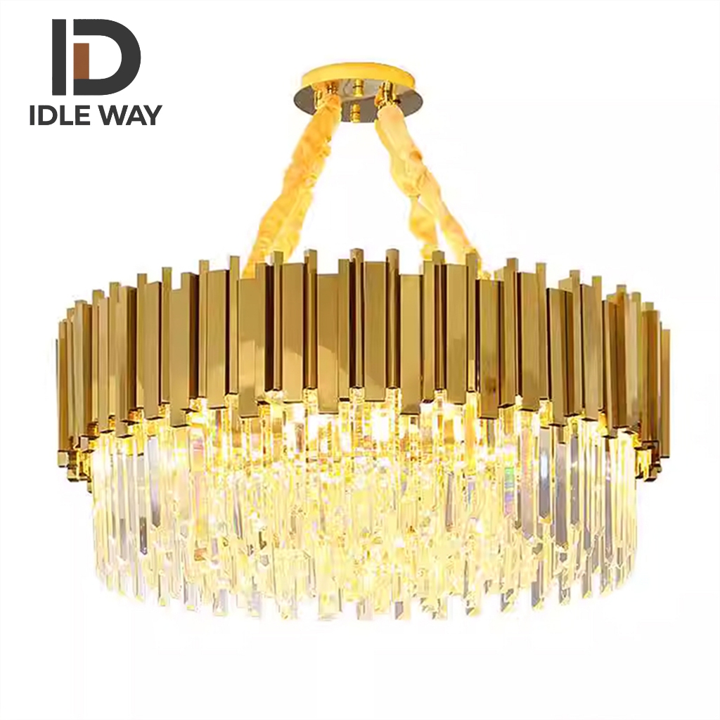 IDLEWAY โคมระย้าคริสตัล WD701 โคมไฟห้องรับประทานอาหารห้องนอนบรรยากาศเรียบง่ายหลังสมัยใหม่