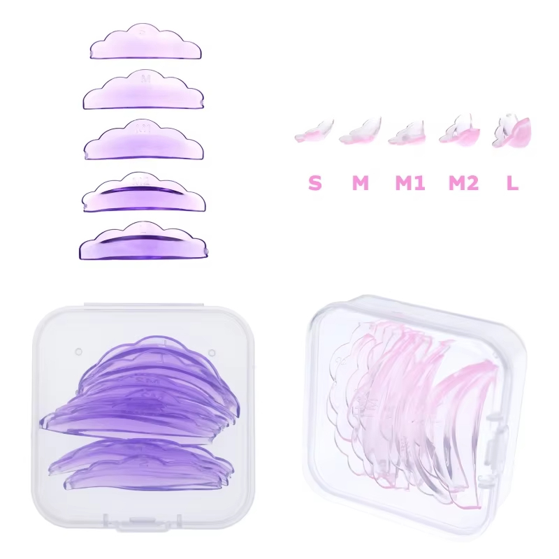 FUNMIX 5 คู่ Self-กาวซิลิโคน Eyelash Perm Pad Lash Lift Shield 3D Eyelash Extension Lifting Curler อุปกรณ์เสริมเครื่องมือ