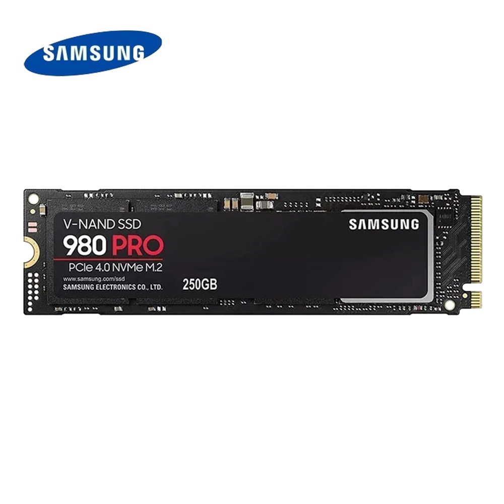 Samsung 980 Pro PCIe 4.0 NVMe M.2 SSD 250GB ไดรฟ์ Solid State ภายใน V-NAND ฮาร์ดไดรฟ์