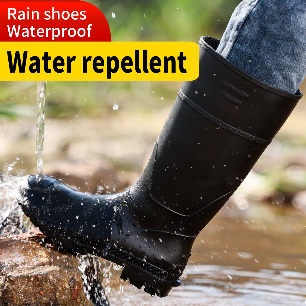 รองเท้าเซฟตี้ รองเท้าบูททํางานกลางแจ้งกันน้ํา PVC GUYISA YX1006 39/45