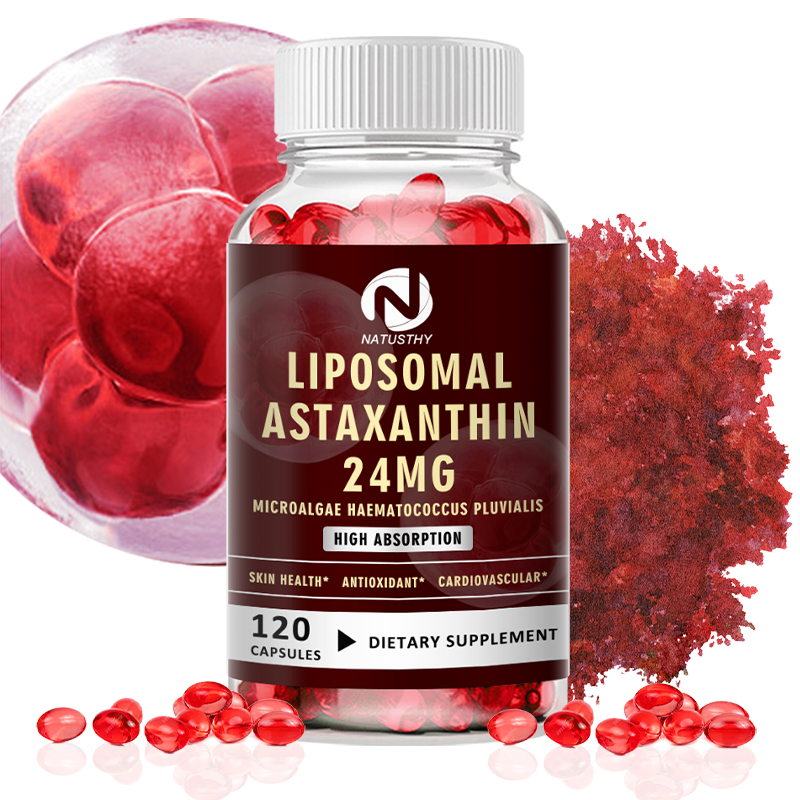 Liposomal Astaxanthin Capsules 24มก. สําหรับสมอง, Heart Vitality, ผิว, Joint, Eye, Immune Health