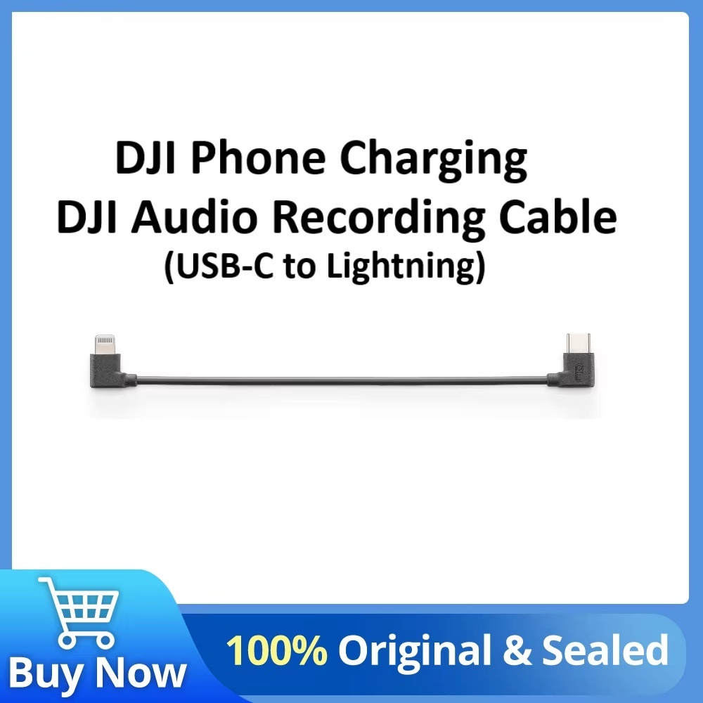 สาย DJI สายชาร์จโทรศัพท์/สายบันทึกเสียง (USB-C to Lightning) สําหรับ Osmo Mobile 7P Osmo Mobile 7