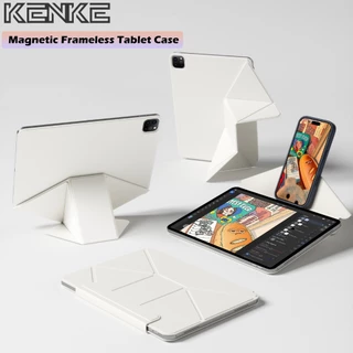 KENKE เคสแท็บเล็ต iPad ชุดปกแมกนีตใหม่ สำหรับ iPad 2026 Air Pro 11 inch 13 pro 12.9 เคส ipad gen 10 gen11 a16 Case Air 4/5/6/7（M2/M3/M4）air 8 Mini 6/7 A17 Pro สามารถพับในหลายมุม，ชุดปกแท็บเล็ตสไตล์สูงชั้น、คุณภาพสูง，แผ่น cứngชน，สีขาว