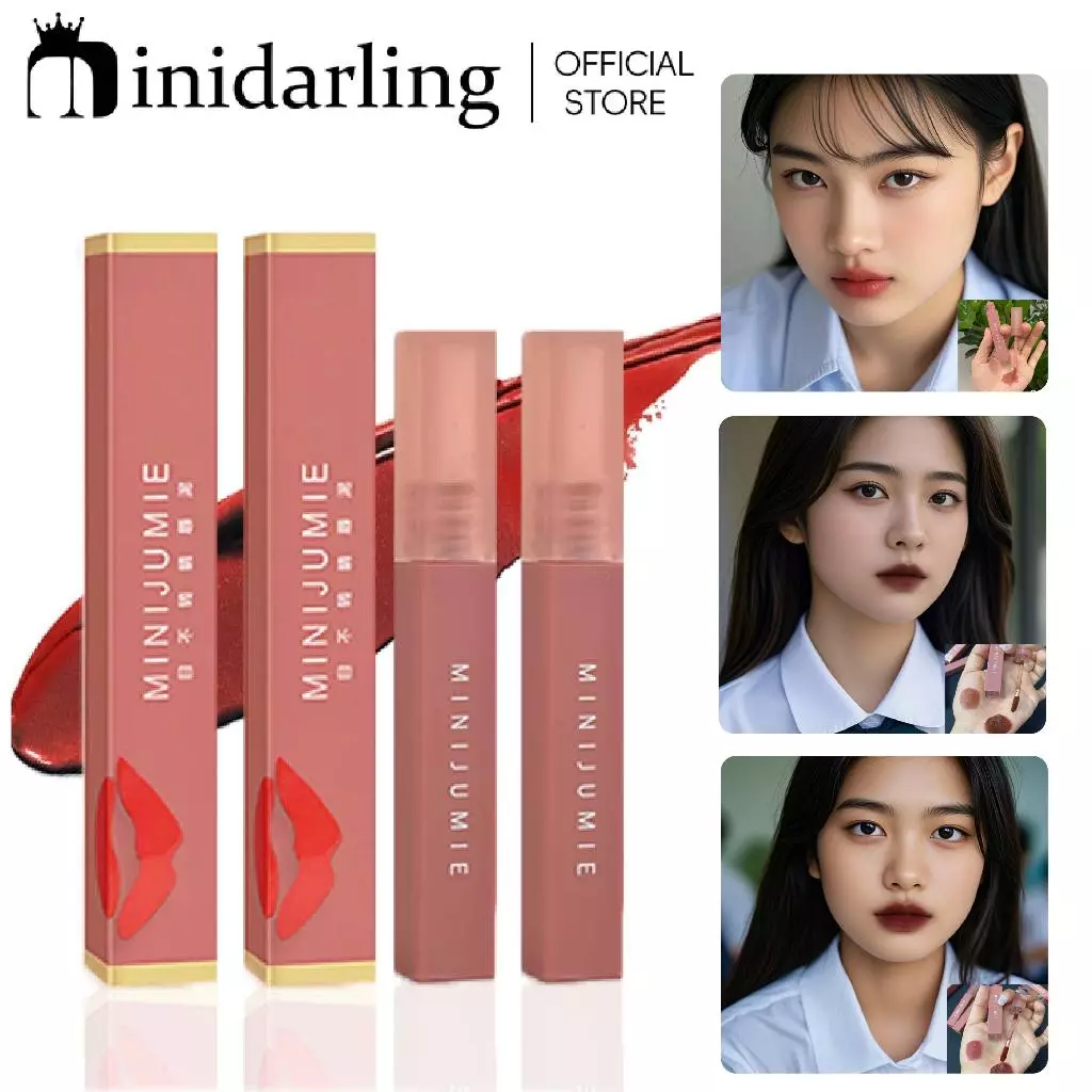 ✨COD✨minijumie ลิปสติก เนื้อแมตต์ เนื้อกำมะหยี่ ติดทนนาน สำหรับทาริมฝีปาก สำหรับผู้หญิง ลิปสติก