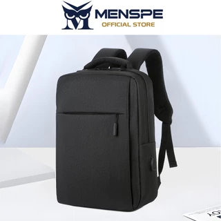 MENSPE กระเป๋าผู้ชายแล็ปท็อปกระเป๋าเป้สะพายหลังเดินทางกระเป๋าเป้สะพายหลังธุรกิจเป้สะพายหลังวิทยาลัย USB ชาร์จลําลอง