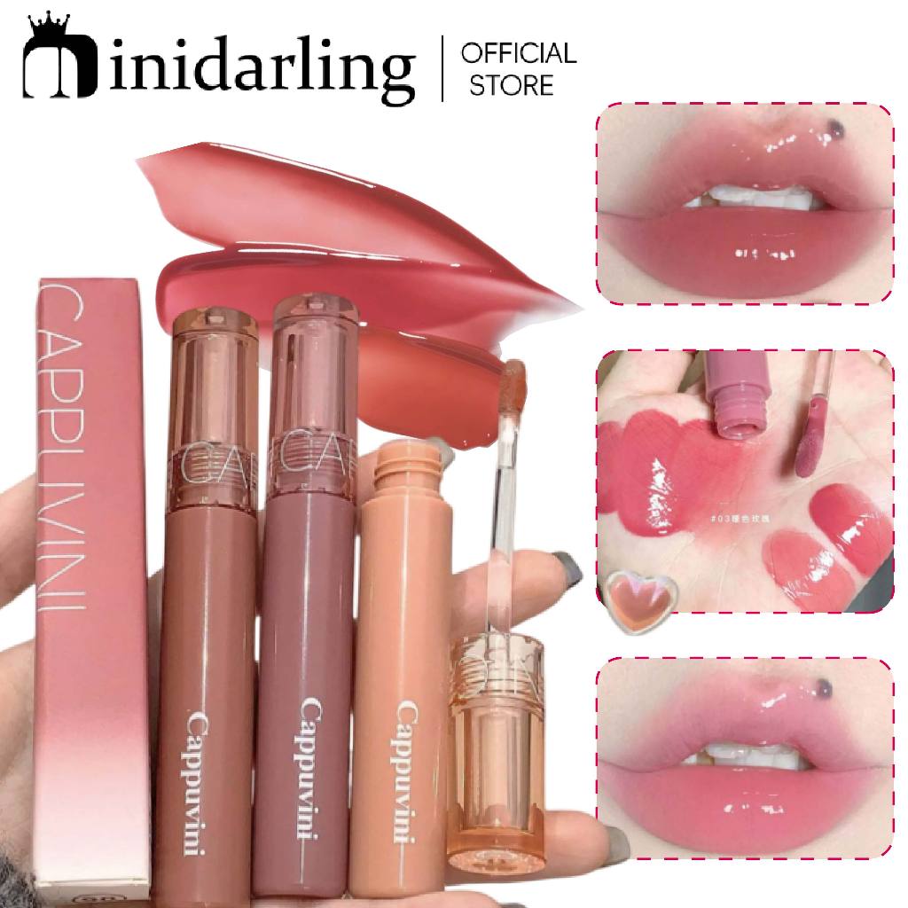 Cappuvini ลิปสติก ลิปกลอส เพิ่มความชุ่มชื้น สไตล์เกาหลี